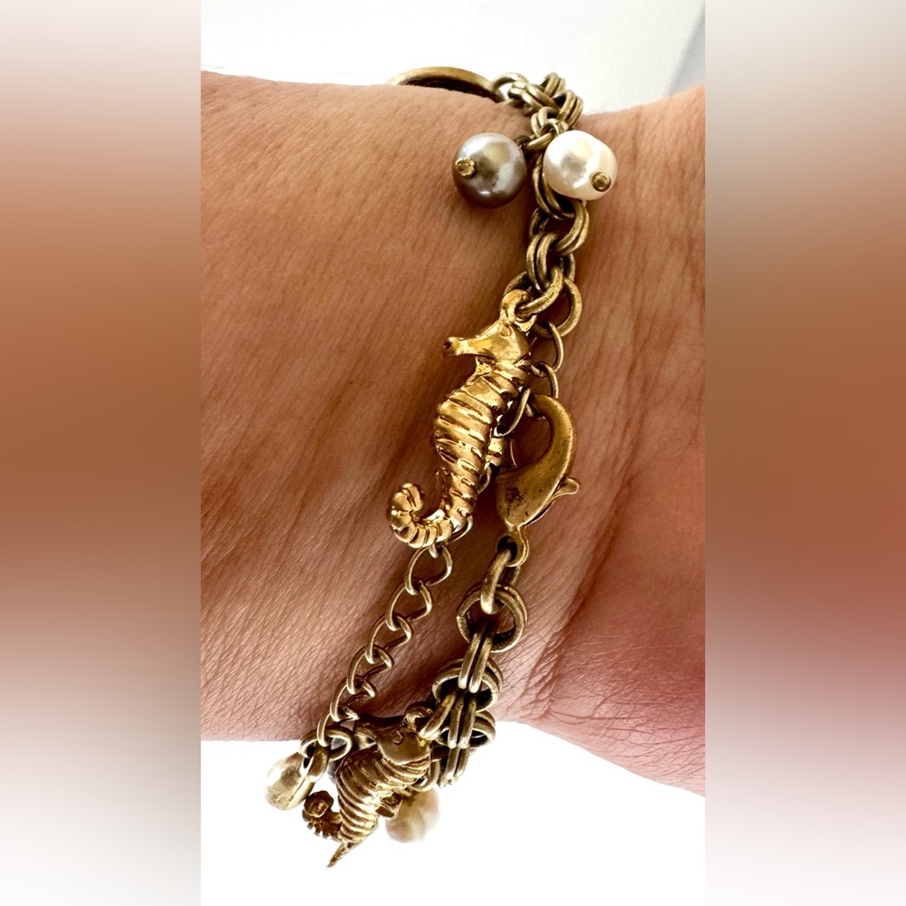 Lia Sophia Under-the-Sea Gold-tone Charm Bracelet #1514 - Picture 5 of 8